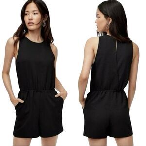 Wilfred Aritzia Rive Romper | XXS Black Sleeveless with Pockets